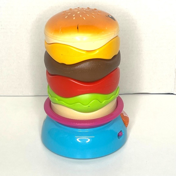 Bright Starts Stack 'N Spin Burger Musical Activity Stacker Toy Works See Video - Picture 8 of 14